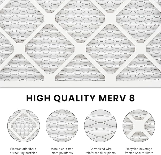 12x12x1 Air Filter MERV 8, HVAC/Furnace AC Filter Replacement, Dust - Image 4