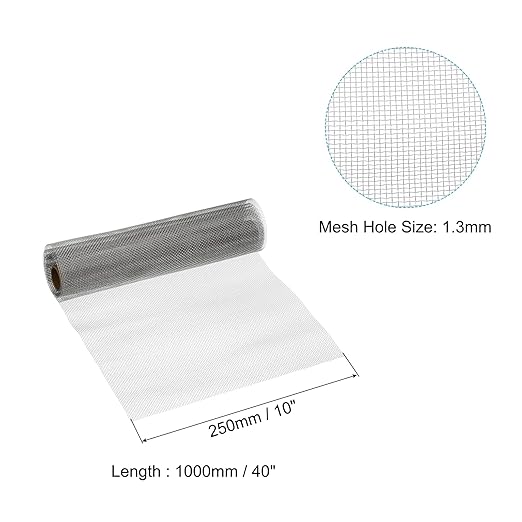 PATIKIL 40" L x 10" W Woven Wire Mesh, 16 Mesh 316L Stainless Steel Air Vent - Image 2