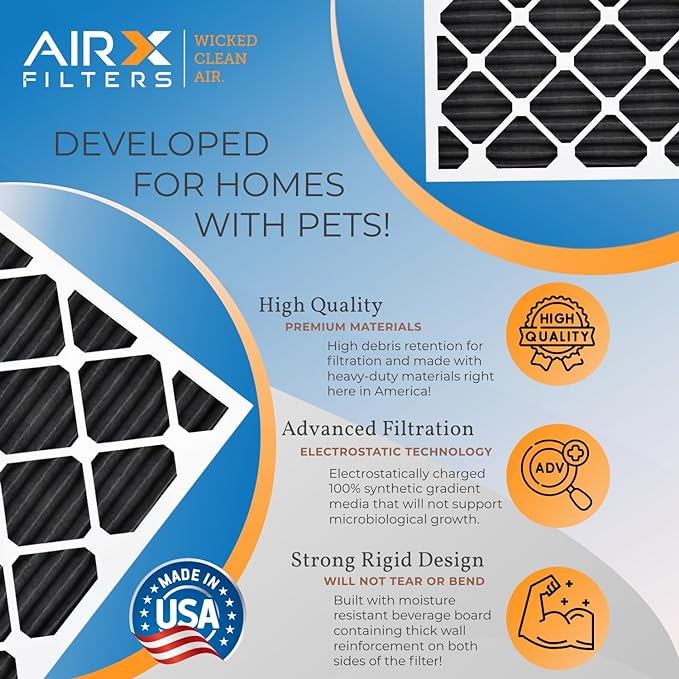 AIRX FILTERS WICKED CLEAN AIR. 20x25x1 Air Filter Odor Eliminator Carbon Filter - Image 4