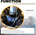 PTNHZ Universal Blue 3" 76mm High Flow Cold Air Intake Cone Air Filter Power - Image 4