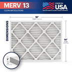 BNX TruFilter 14x18x1 MERV 13 AC Furnace Air Filter - Image 2
