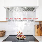 CT Copper Tailor Built-in Range Hood Insert Vent 48 Inch, 1150 CFM - Image 5
