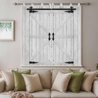 Farmhouse Wood Grain Living Room Curtains 84 Inch Length, Window Curtains Tab - Image 9