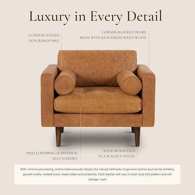 Poly & BARK Napa Leather Accent Chairs 42" – Set of 2