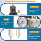 3/4" NPT Industrial Grade 3 Stage Air Compressor Drying System, 0-240 PSI - Image 5