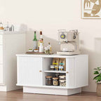 Fluted Entryway Bench with Shoe Storage, Mud Room Benches with Seat,