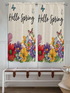 Spring Flowers Bedroom Curtains 63 Inches length, Farmhouse Vintage Country - Image 4