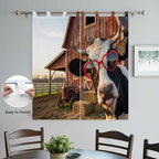 Farm Cows Bedroom Curtains 72 Inch Length, Window Curtains Tab Top, Farmhouse - Image 4