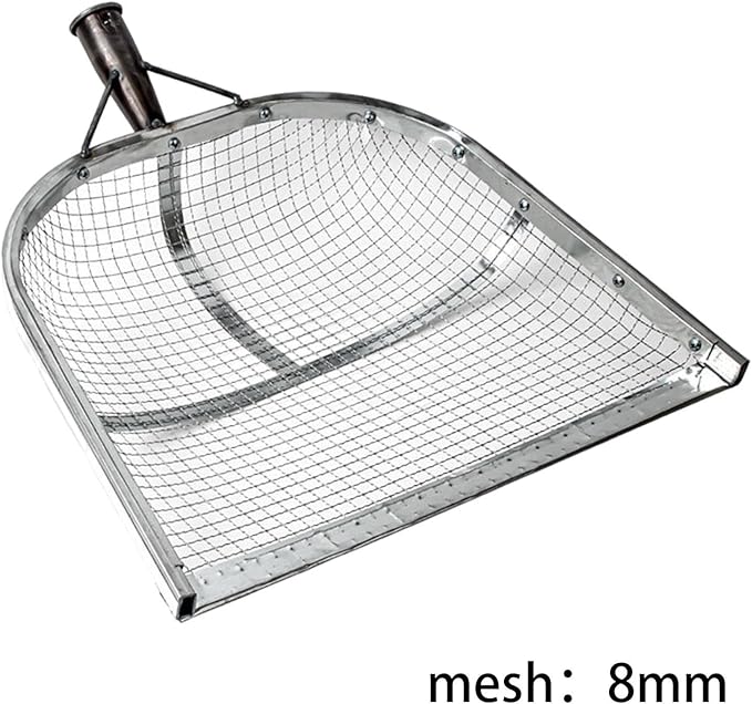 Leaking Soil Shovel Filter Stainless Steel Sieve 4mm/6mm/8mm/12mm Mesh Sifting - Image 6