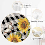 Sunflowers Kitchen Curtains 45 Inch Length, Short Cafe Window Curtains Tab Top - Image 6