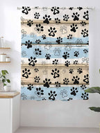 Sheer Curtains 72 Inches Long, Vintage Farmhouse Rustic Wooden Grain Privacy - Image 2
