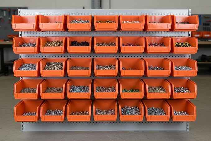 Hudson Exchange 7-1/2" x 4" x 3" Plastic Stackable Storage Bin and Hanging