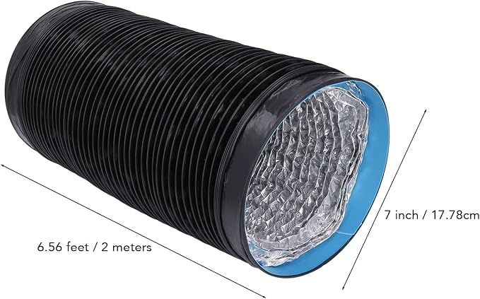 CHICIRIS dryer vent hose 6.56ft, Aluminum Flexible Ducting Ventilation Hose - Image 5