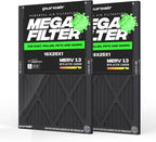 MegaFilter 16x25x1 Air Filter MERV 13 HVAC Furnace Filter (2-Pack)