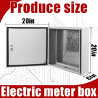 Electrical Box 20 x 20 x 6 Inch Indoor Outdoor Electrical Enclosure Box Steel - Image 2