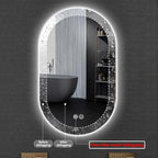 Irregular Bathroom Mirror with 3 Colour LED Light, Wall Mounted Makeup Mirror - Image 3