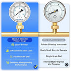 MEANLIN MEASURE 0~300Psi Dry Pressure Gauge Stainless Steel 1/8" NPT 2" FACE - Image 5