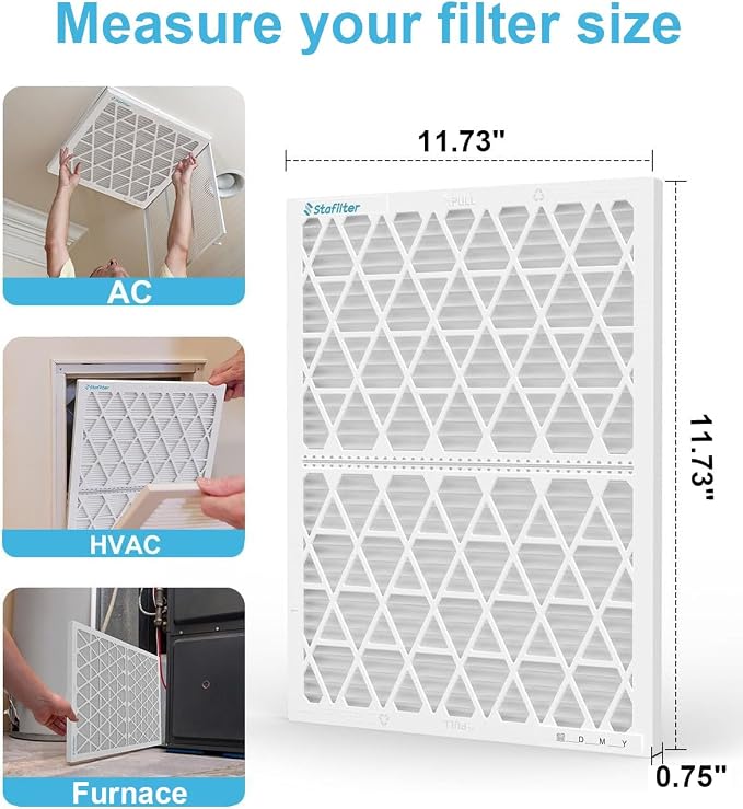 Reusable 12x12x1 Air Filter, 1 Foldable Frame + 6 Refills - Image 7