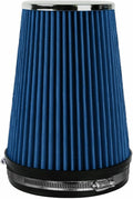 6" Inlet Cold Air Intake Filter Cone Replacement Performance Washable Clamp-On by MUGERACING