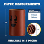 3 Pack Replacement Filters | Discreet HEPA & Carbon Filtration | Biodegradable - Image 2