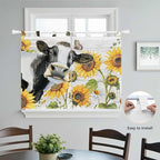 Retro Farmhouse Floral Bedroom Curtains 63 Inch Length, Window Curtains Tab Top - Image 4