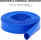 DAVCO 3" x 50 ft Pool Backwash Hose, Heavy Duty Reinforced Blue PVC Lay Flat - Image 5