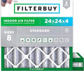 Filterbuy 24x24x4 Air Filter MERV 8 Essential Dust & Allergy Defense, by Filterbuy