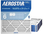 Aerostar 19 7/8 x 21 1/2 x 1 MERV 6 Pleated Air Filter, AC Furnace Air Filter by AirFiltersDelivered