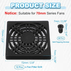 PATIKIL 70mm Fan Filter Grill - Image 2