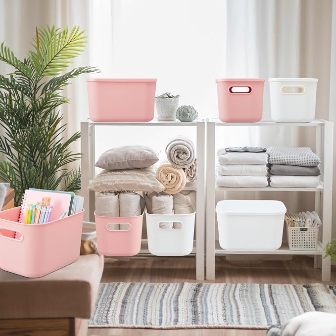 Hoolerry 8 Pieces Colorful Storage Bins - Image 6
