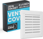 Repa Market 4 x 4 Inch White Square Air Vent Cover by RepaMarket