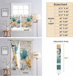 Watercolor Flowers Bathroom Curtains 63 Inch Length, Window Curtains Tab Top - Image 8