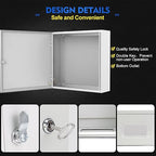 Outdoor Electrical Junction Box, Wall Mounted IP66 Waterproof & Dustproof - Image 2