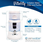 ZENWATER 4-Gallon Countertop Gravity Water Filter System - Image 2