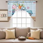 Swag Valance Curtains, Easter Truck - Image 4