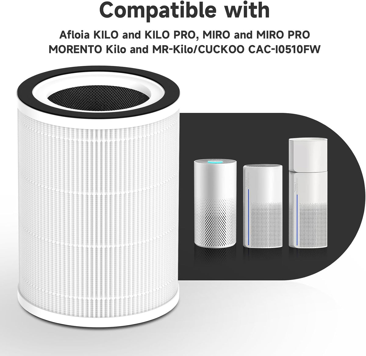 1-Pack Kilo Replacement Filter Compatible with Afloia Purifier Kilo
