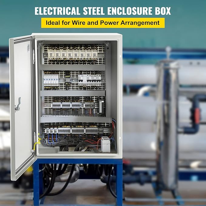 VEVOR NEMA Steel Enclosure, IP66 Waterproof & Dustproof, Outdoor/Indoor - Image 2