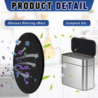 Square Compost Bin Charcoal Filters 78.7 x 5.5 Inch, Activated Carbon Filter - Image 4