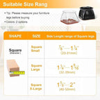 CHUNZEXI 32 Pack Square Chair Leg Floor Protectors