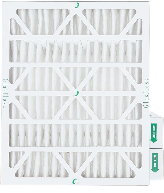 Glasfloss 20x25x4 MERV 10 4" Inch Pleated Air Filters Box of 3. Actual Size: by Glasfloss