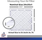 Filter King 24x25x1 Air Filter | 4-PACK | Carbon MERV 8 HVAC Pleated A/C - Image 2