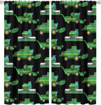 Kids Agriculture Machine Window Curtains, Farm Equipment Tractors Transport by SHElifestyle