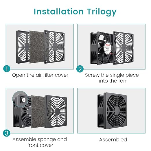 Wathai 4 Pack 90mm Fan Filters for PC Case Fan Dust Filter Cover Computer Mess - Image 6