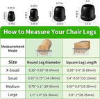 24 Pcs Silicone Chair Leg Floor Protectors