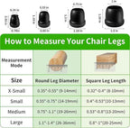 24 Pcs Small Chair Leg Floor Protectors, Chair Leg Protectors