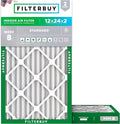 Filterbuy 12x24x2 Air Filter MERV 8 Essential Dust & Allergy Defense, by Filterbuy