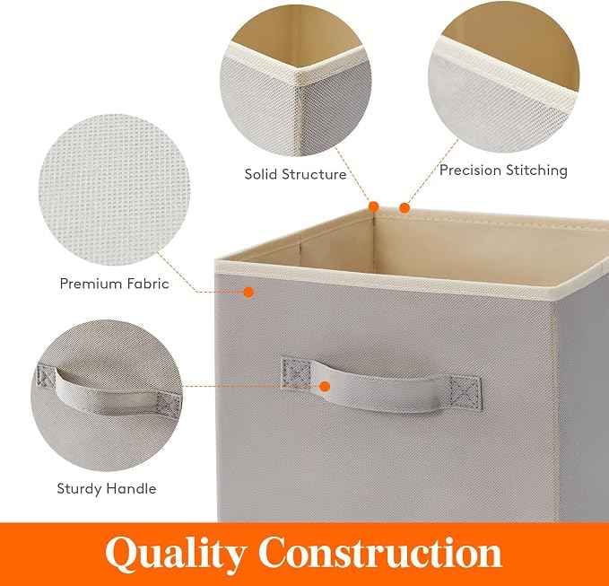 Lifewit 13 Inch Cube Storage Bins, 12 Packs Storage Cubes Foldable Decorative