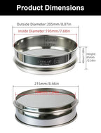 All 304 Stainless Steel 60 Mesh Test Sieve, 8 Inch/20cm Diameter, Flour Sifter - Image 5