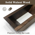 Coffee Filter Holder Magnetic, Solid Walnut Wood Coffee Filter Storage Organizer - Image 7
