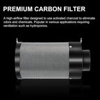 Atour 4'' Air Filtration Kit – 12-Speed Control, Quiet 14cm Fan & Carbon - Image 4